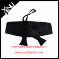 Laço de seda preto tecido Bow e Bowtie Cummerbund